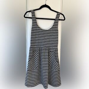Guess Striped Dress with Pockets and Back Cutout